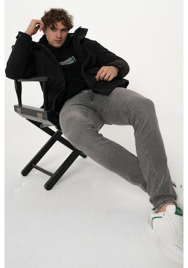 Suya Dayanıklı Kapüşonlu Parka- Champ Siyah