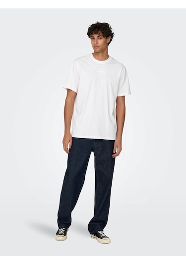 Only & Sons Onslevı Lıfe Reg Text Beyaz Erkek T-shirt 22028147 Ew21gy101039 C001 Çok Renkli