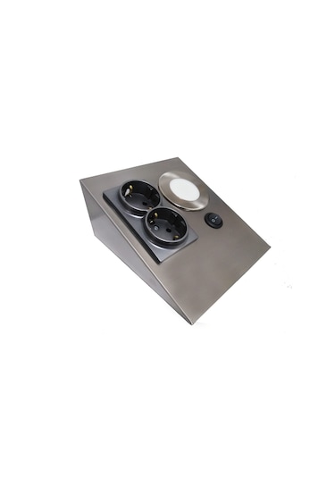 Dolap Tezgah Altı Paslanmaz Metal Inox Led Spot Aydınlatmalı P