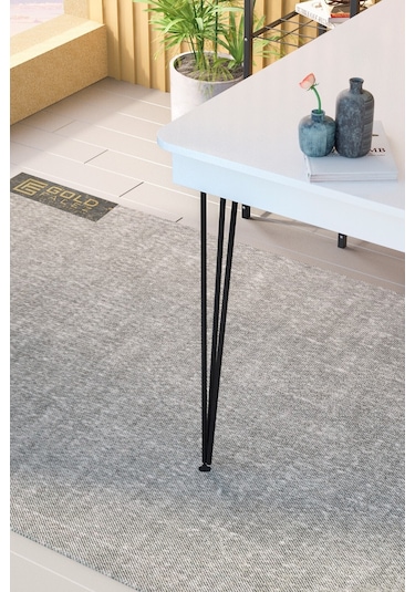 Tel Masa Ayakları 4 Adet 70 Cm Firkete Ayak - Masa Ayakları - Tek Ebat Siyah