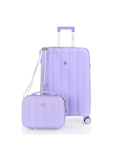 Mçs Polipropilen 2li Valiz Seti Orta & Makyaj V305 S21yy1000074-set 00025 Lila