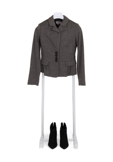 Lerato Tek Tepeli Dilsiz Uşak Elbise Askısı Beyaz