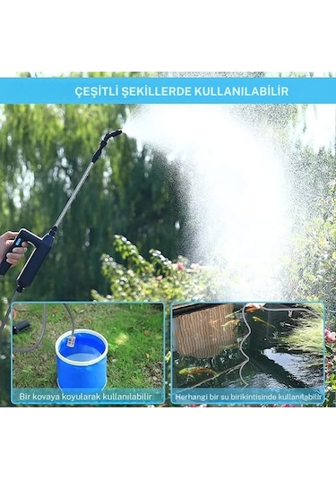 Techtic Elektrikli Yüksek Basınçlı Su Tabancası Bahçe Püskürtücü