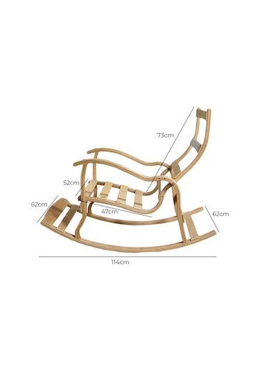 Mobildeco Sultan Lüx Yesıl Krem Ahşap Çift Renkli /cepli Sallanan Ceviz
