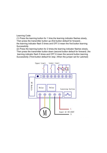 Springsun Ak-dl02c İki Yollu Endüstriyel Kontrol Cihazı + 3 Tuşlu Kumanda 433mhz, 1527 Çip - Ac85-250v, Motor/perde/aydınlatma Kontrolü