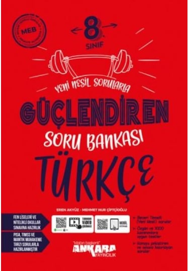 Ankara 8. Sınıf Türkçe Güçlendiren Soru Bankası Ankara