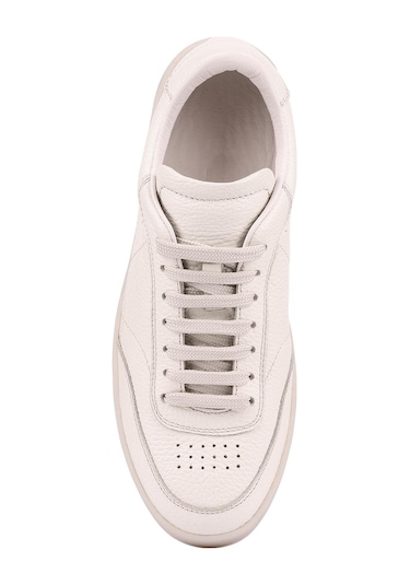 Shoetyle - Bej Hakiki Deri Bağcıklı Erkek Sneaker 666-0328-1254 Bej