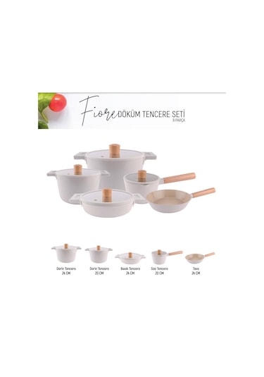 Pink & More Fiore Döküm 9 Prç Tencere Seti Dc1.pm-0118