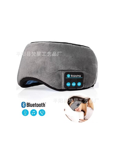 Hangfox Gri Kumaş-palşli Akıllı Uyku Maskesi, Bluetooth 5.0 İle Kablosuz Müzik Dinleme, 8 Saat Çalma Süresi, 2 Saat Şarj