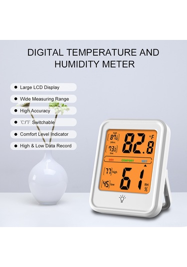 Maiyame Dijital Nem Ve Sıcaklık Ölçer - Lcd Ekranlı, Yüksek Hassasiyetli, Dry/comfort/wet Göstergeli