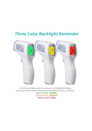 Xindoker R988 Entegre Lcd Ekranlı Dijital Isı Ölçer - Dokunmadan Kızak Sıcaklığı Ölçümü, Ses Ve Işık Alarmı, C/ F Değiştirilebilir, Pil Dahil Değil