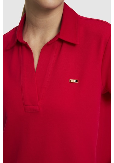 U.S. Polo Assn. U.s. Polo Assn. Kadın Kırmızı Tişört Basic 50323447-vr171 Basıc Kırmızı