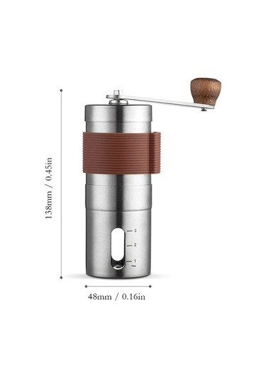 Bloomnest Manuel Kahve Değirmeni, Ayarlanabilir Öğütme, Paslanmaz Çelik, Ahşap Tutacak, Yıkanabilir, Ev & Kamp İçin