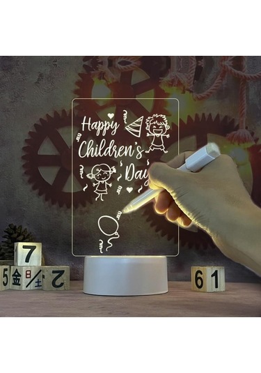 River World Gece Lambası Çizim Tableti Led Çok Renkli