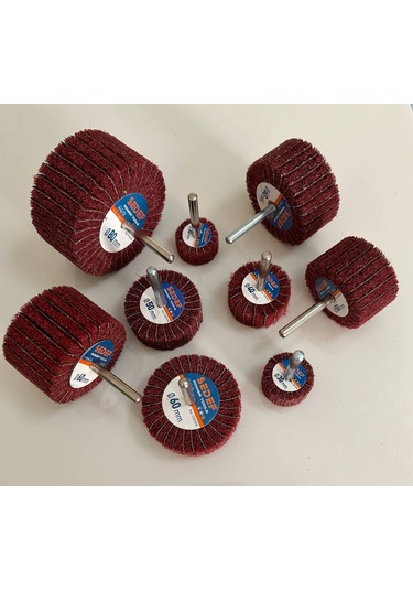 40x20mm,10 Adet, 1 9/16'x3/4' İnches Abrasive Non Woven Combi Mop Wheel With 1/4 Shank 10 Pcs Pack