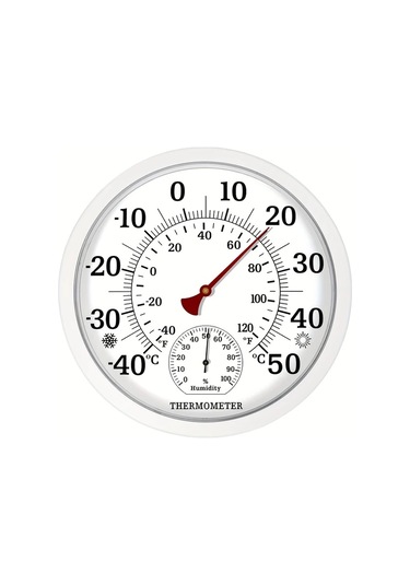 Motion003 25cm Siyah Ev Bahçe Termometresi Kablosuz Nemölçer Abs Malzeme Pil Gerektirmez