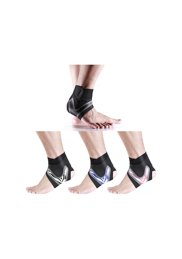 Geeroyoo Spor Topu, Yürüyüş, Dağcılık İçin Spor Ayak Bileği Koruması - Basınçlı, Soluklu, Kayma Önleyici - Unisex Siyah M Boy Ab036