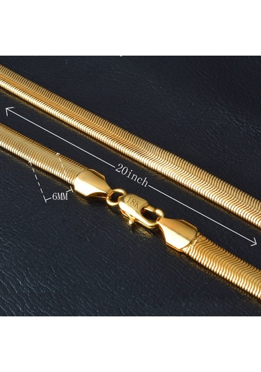 Minimalist Moda Nötr Düz Yılan Kişilik Kolye Altın Çok Renkli