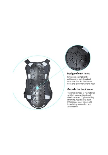Hayalet Yarış Gh-hjy08 Motosiklet Zırh Yelek Göğüs Koruyucu Sürme Sert Kabuk Giysiler, Boyut: L Siyah