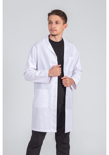 Erkek Gömlek Yaka Atölye Ve İş Önlüğü 44-60 Beden Arası Beyaz