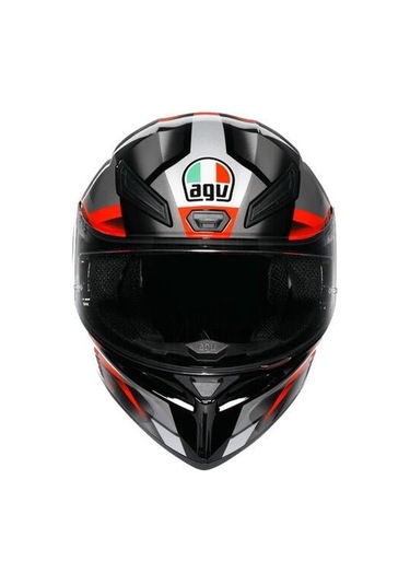 Agv K1 S Fastlap Siyah Gri Kırmızı Kapalı   Motosiklet Kaskı.