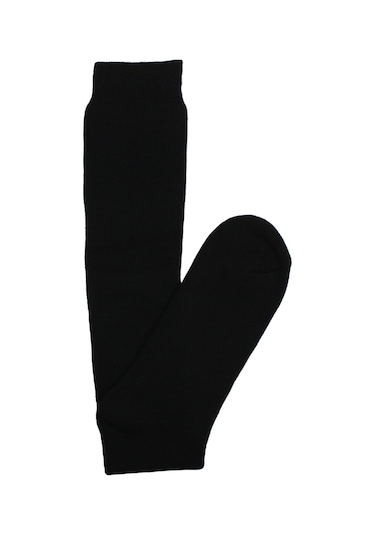 Erkek Pamuklu Diz Altı Termal Kışlık Havlu Kalın Siyah Renk Çorap 4'lü Paket Siyah