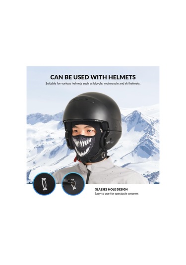 Rockbros Kar Maskesi, Yüz Maskesi, Kış Kar Maskesi, Bisiklet, Siyah