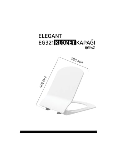 Creavit Elegant Duroplast Yavaş Kapanan Klozet Kapağı KC1103.01.0000E