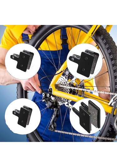 12 Set Bisiklet Hidrolik Mekanik Disk Kaliper Fren Balatası Bp 10 Kare Model Bisiklet Balata