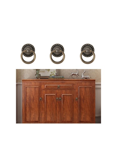 Mobilya, Gardırop, Çekmeceli Dolap, Dolaplar İçin Antika Bronzdan Yapılmış 6 Adet Vintage Çekmece Kulpu Diğer