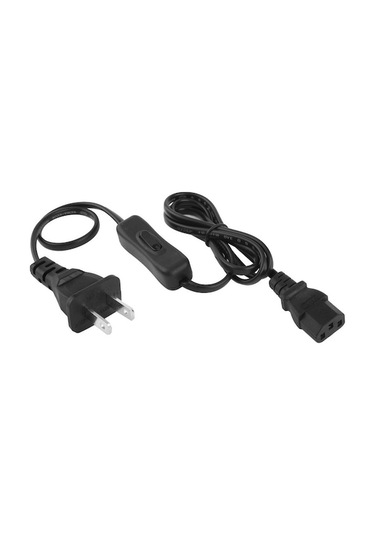 Novahub Anahtarlı 3 Çatal Ac Güç Kablosu, 1.2m Siyah 304 Kalite, Uzunluğu Uygun