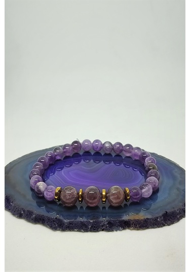Bade Accessories Ametist Doğaltaş Bileklik Çok Renkli