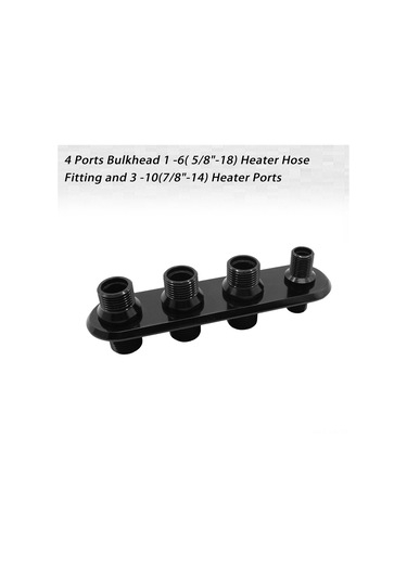 Xiyyadms 4 Portlu Klima Bağlantı Parçası - Siyah Alüminyum Montaj Seti