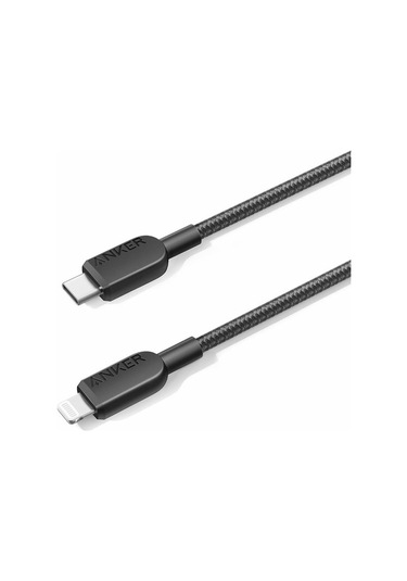 Anker Mfi Type-c - 8 Pin Hızlı Şarj Örgülü Kablo, Renk: 1,8m Siyah