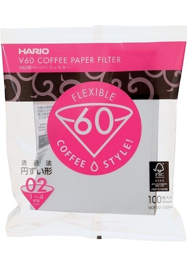 Hario V60 02 Dripper Filtre Kağıdı 100'lü