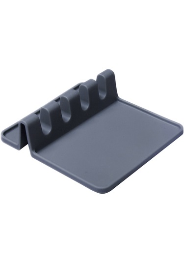 Suntek Isıya Dayanıklı Silikon Gereç Dayanağı Kepçe Ve Gri Gri