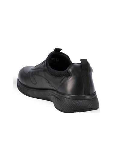 Forelli 46119-h Zagnos Siyah Erkek Hakiki Deri-tekstil Ayakkabı Siyah