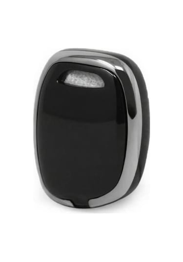 Renault Clio 1, 2, Kangoo 1 Uyumlu Buton Nano Oto Anahtar Kumanda Kabı Kılıfı Siyah Gümüş Renk