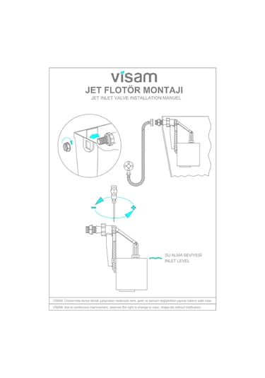 Visam 1/2 Jet Flotör 652.002 Beyaz - Mavi