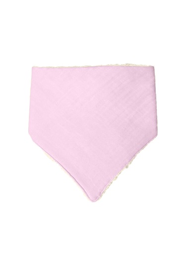 Bebek Ağız Bezi Salya Önlüğü Fular Çok Amaç 2'li P-bej Pembe - Krem