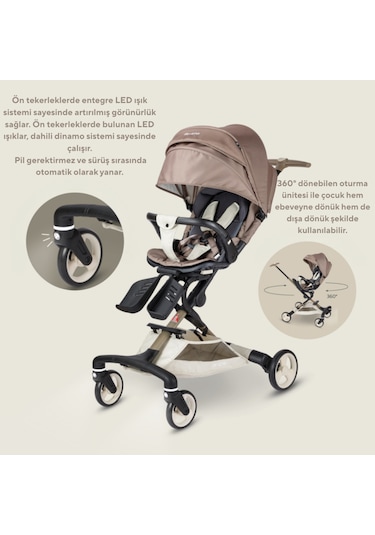 Micro Baby Cruiser Bebek Arabası 360 Latte
