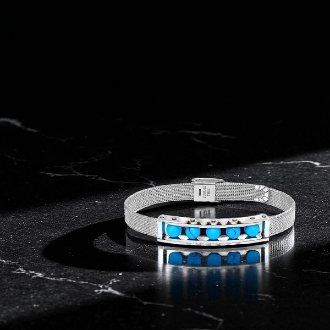 Moncuk Design Turkuaz Taş Ve Paslanmaz Çelik Bileklik 33512b23d3 Çok Renkli