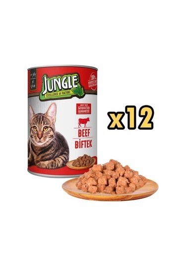 Biftekli Kedi Konservesi 415 Gr X 12 Adet