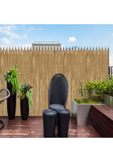 Hasır Kamış Bahçe & Balkon Çiti Dekarasyon 1.20 X 6 Metre