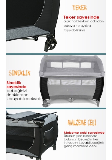 Baby Home Yeni Doğan Full 9 In 1 Set 1010 Travel Sistem Bebek Arabası 560 Bebek Oyun Parkı Yatak Beşik
