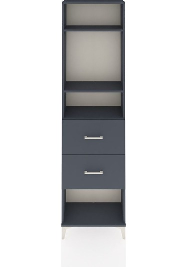 Arges Dolap 3 Raflı 2 Çekmeceli 60x30x221 Antrasit-antrasit Antrasit