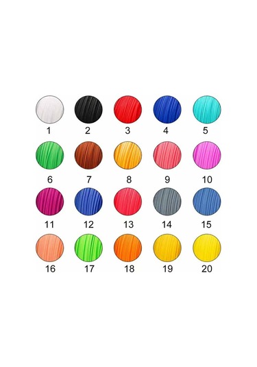 3 M/rulo 1.75mm 3d Baskı Kalem Filament Yedekler Kalem 10/20 Renk Yaratıcı Hobiler Pla Plastik Doodle 3m X 20 Colors Total 60m