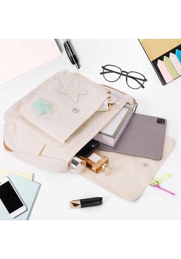 Sevimli Haberci Çantası, Estetik Çapraz Çanta, Y2k Yıldız Grunge Çanta Emo Omuz Çantası Kadınlar İçin A A351 Beyaz