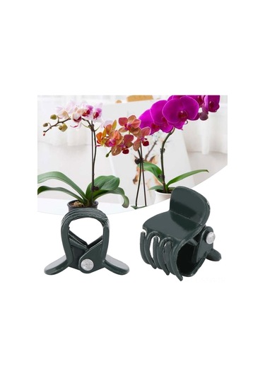 Springsun Bahçe Bitkileri Gelişimini Destekleyen 1.1cm Plastik Çiçek Sapı Sabitleyici Klip - 200 Adet Bahçe Aracı
