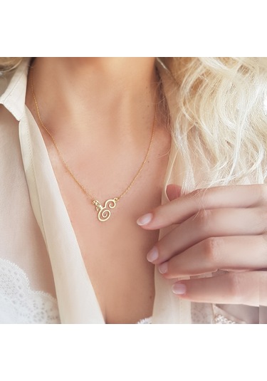 925 Ayar Gümüş E Harfi Kelebek Kolye (509858282)